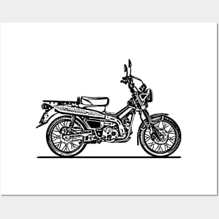 CT125 Motorcycle Sketch Art Posters and Art